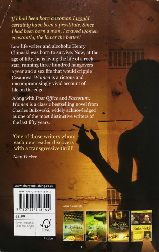 Women - Charles Bukowski (Virgin Books - Paperback) book collectible [Barcode 9780753518144] - Main Image 2