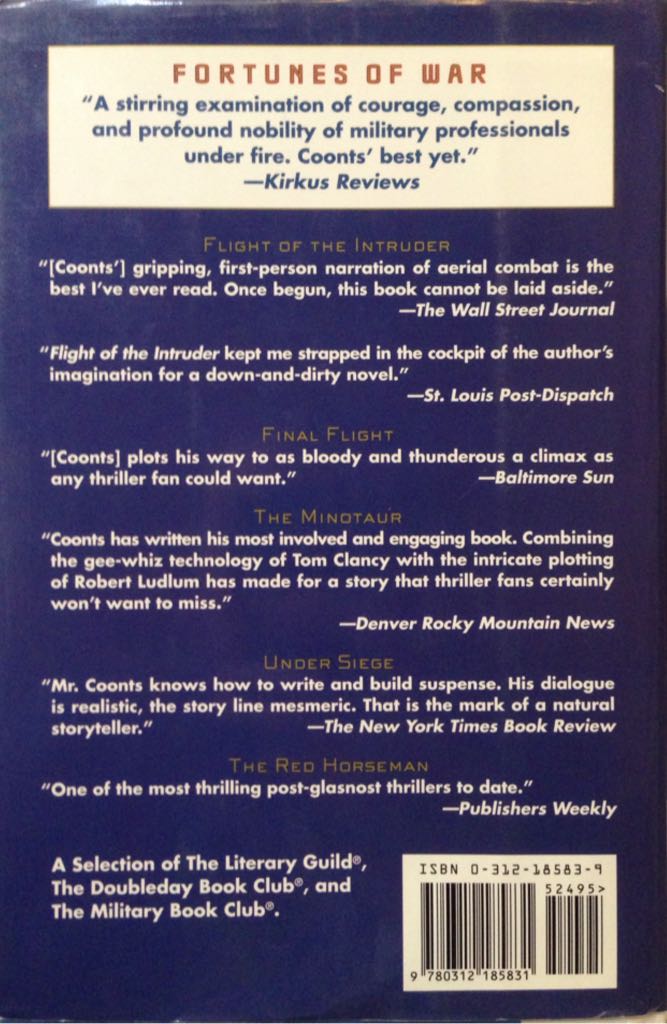 Fortunes of War - Stephen Coonts (Macmillan - Hardcover) book collectible [Barcode 9780312185831] - Main Image 2