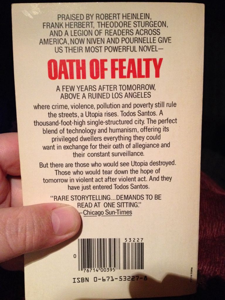 Oath of Fealty - Larry Niven (Pocket - Paperback) book collectible [Barcode 9780671532277] - Main Image 2