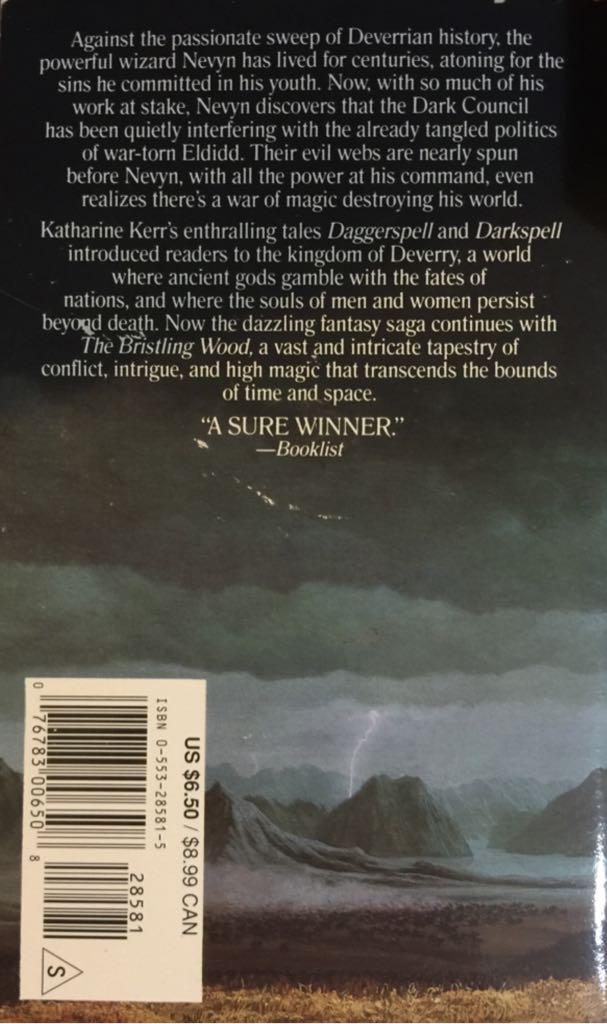 The Bristling Wood - Katharine Kerr (Spectra Fantasy - Paperback) book collectible [Barcode 9780553285819] - Main Image 2