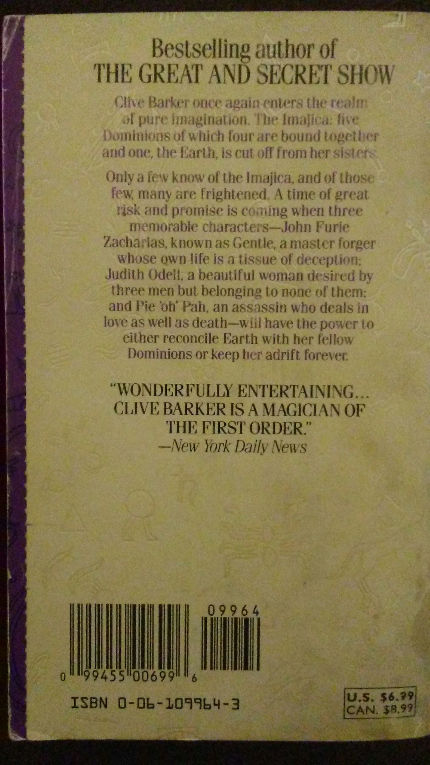 Imajica  (Harper - Paperback) book collectible - Main Image 2