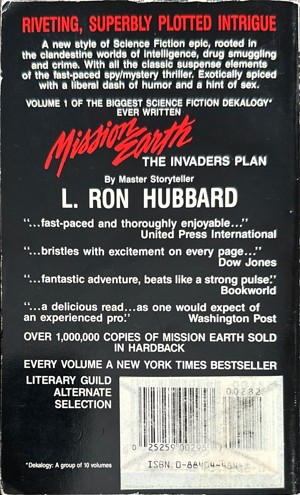 Mission Earth 1: The Invaders Plan - L. Ron Hubbard (Bridge Publications, Inc - Hardcover) book collectible - Main Image 2