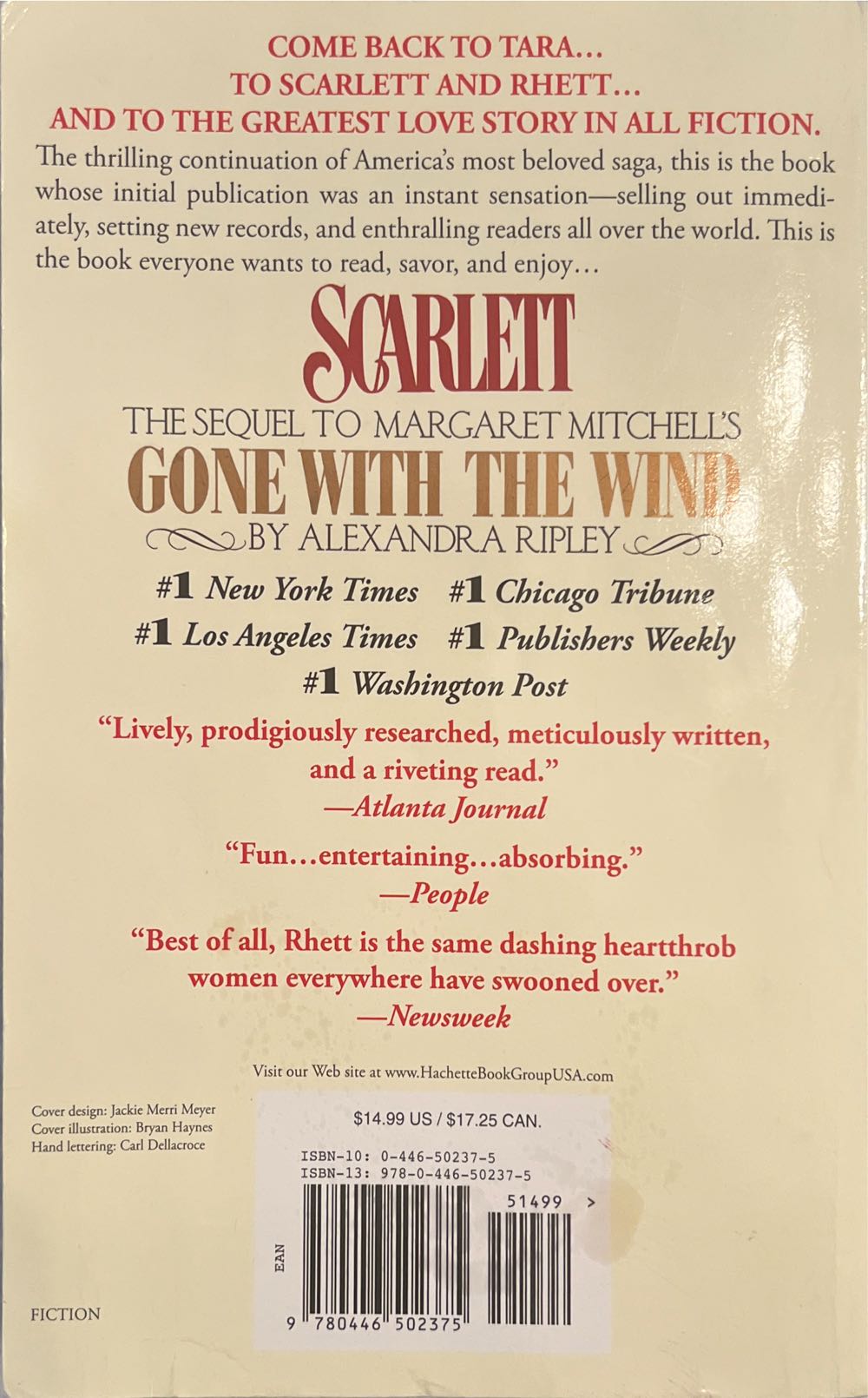 Scarlett - Alexandra Ripley (Grand Central Publishing - Trade Paperback) book collectible [Barcode 9780446502375] - Main Image 2