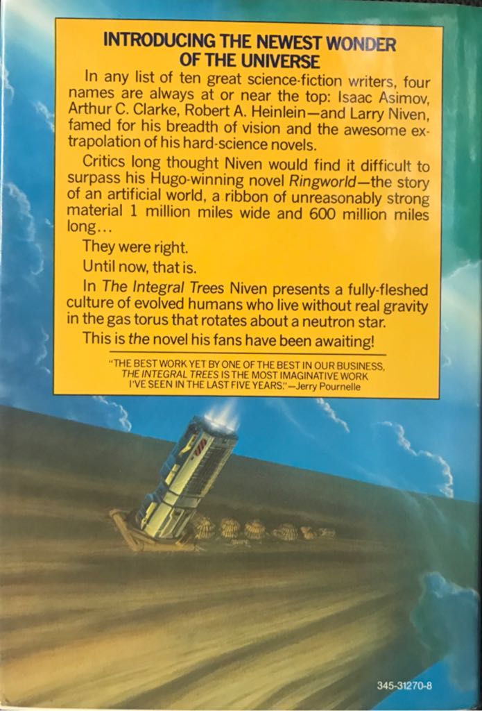 The Integral Trees - Larry Niven (Ballantine Book - Hardcover) book collectible [Barcode 9780345312709] - Main Image 2