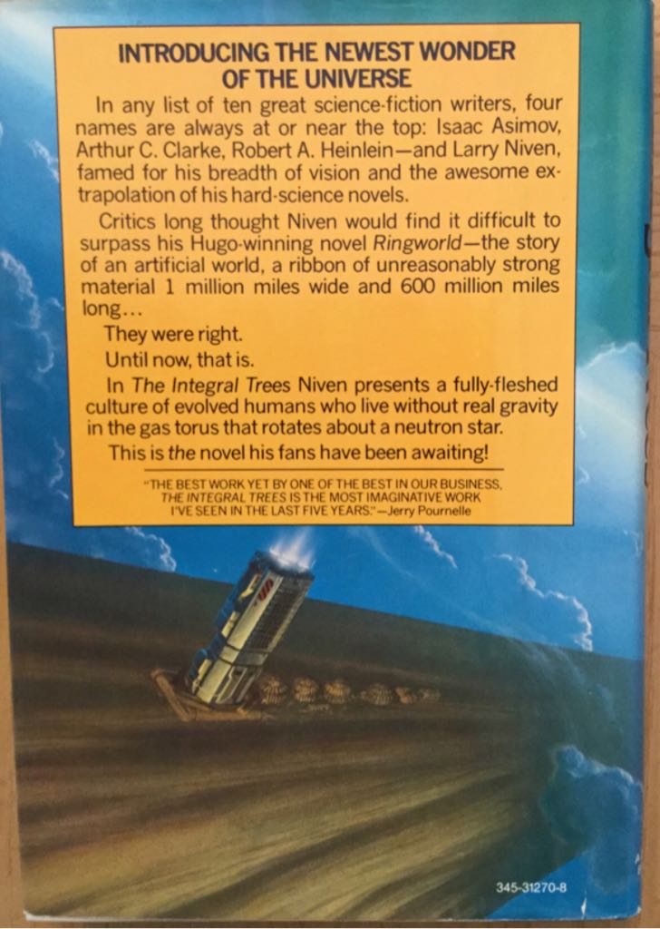 Integral Trees, The - Larry Niven (Ballantine Books - Hardcover) book collectible - Main Image 2