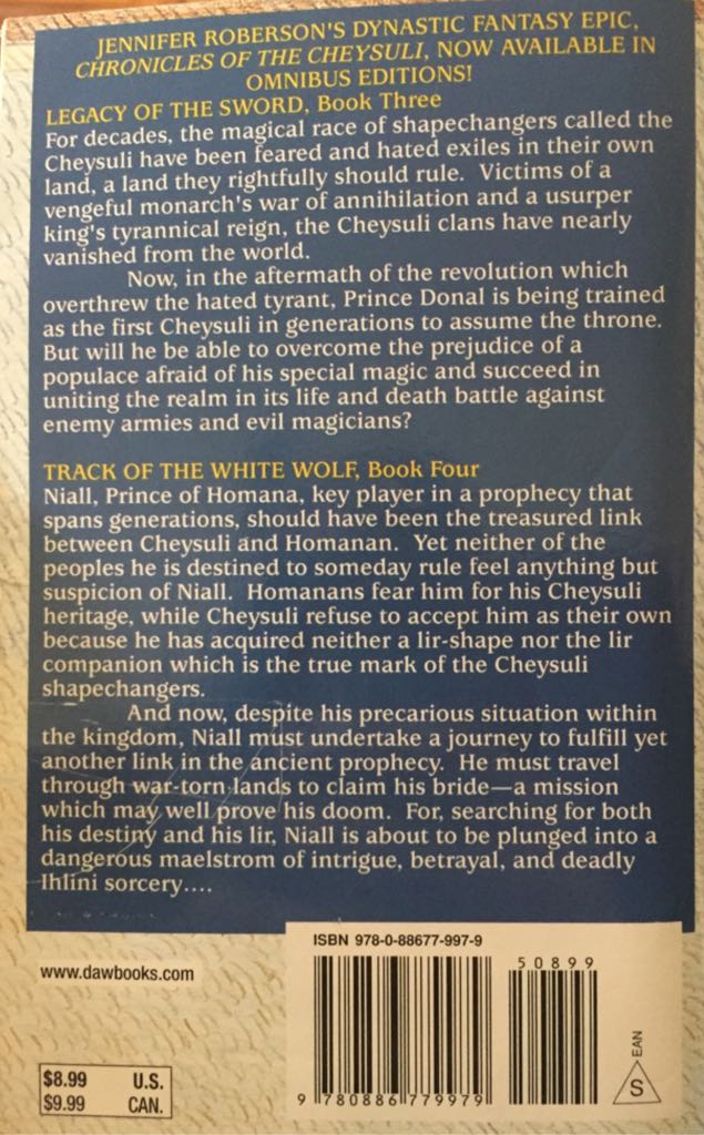 Legacy of the Wolf - Jennifer Roberson (Daw Books - Paperback) book collectible [Barcode 9780886779979] - Main Image 2