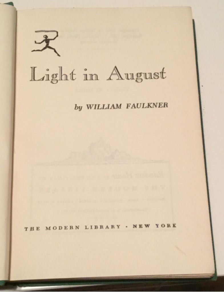 Light in August - William Faulkner (The Modern Library - Hardcover) book collectible - Main Image 2
