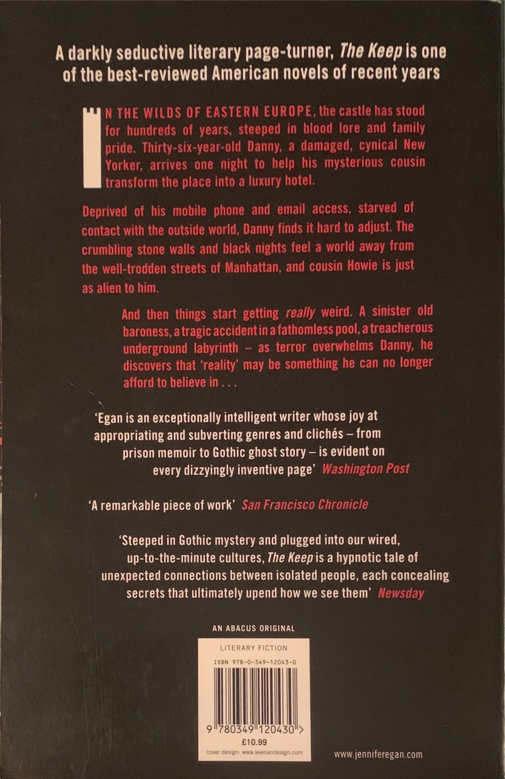 The Keep - Jennifer Egan (Abacus - Trade Paperback) book collectible [Barcode 9780349120430] - Main Image 2