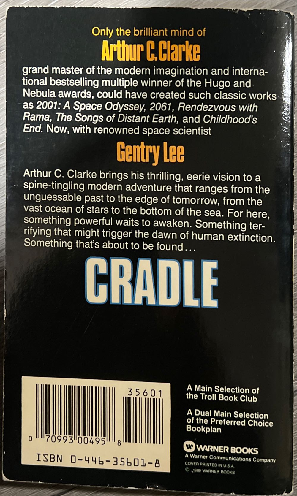Cradle - Arthur C. Clarke (Warner Books - Paperback) book collectible [Barcode 9780446356015] - Main Image 2