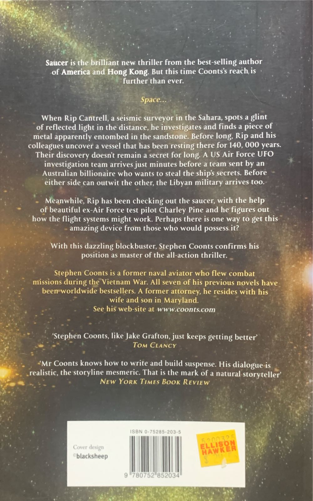 Saucer - Stephen Coonts (Orion - Trade Paperback) book collectible [Barcode 9780752852034] - Main Image 2