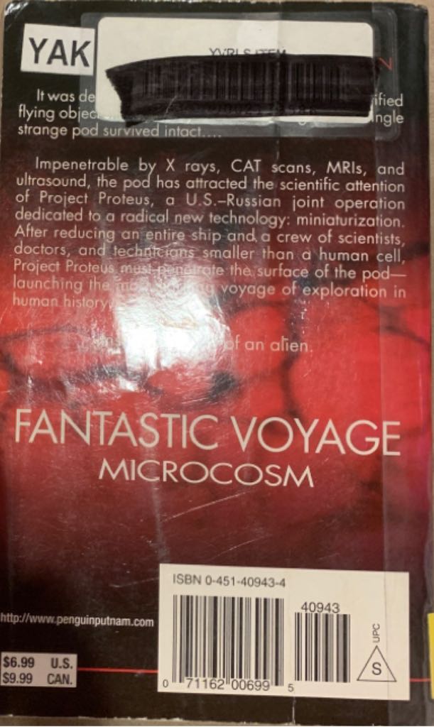 Fantastic Voyage: Microcosm - Kevin J. Anderson (Onyx Books - Paperback) book collectible [Barcode 9780451409430] - Main Image 2