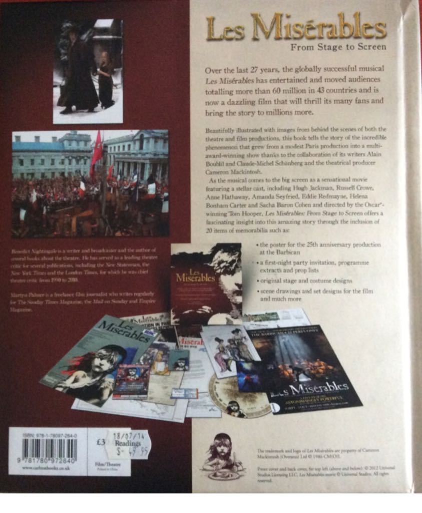 Les Misérables : From Stage to Screen  - Benedict Nightingale (Carlton Books - Hardcover) book collectible [Barcode 9781780972640] - Main Image 2