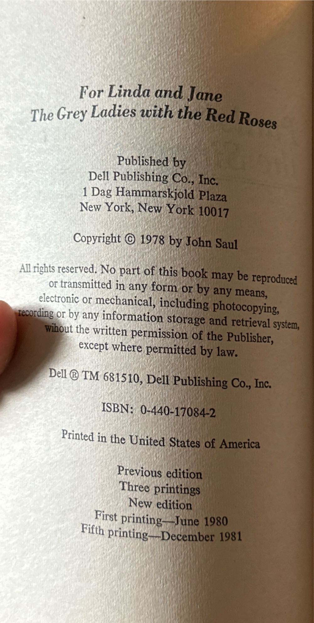 Punish The Sinners - John Saul (Dell - Paperback) book collectible [Barcode 9780440170846] - Main Image 3