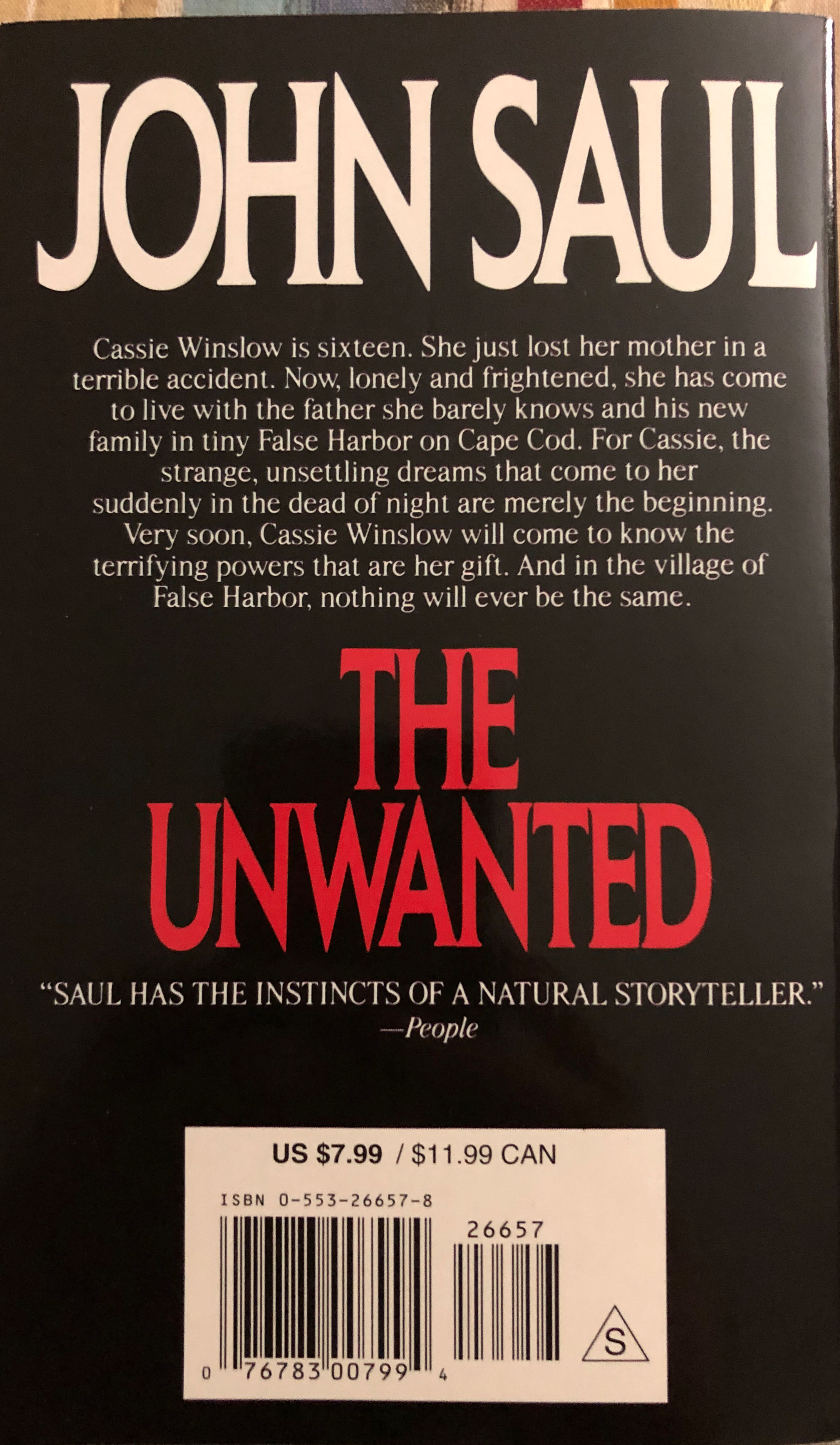 The Unwanted - John Saul (Bantam - Paperback) book collectible [Barcode 9780553266573] - Main Image 2
