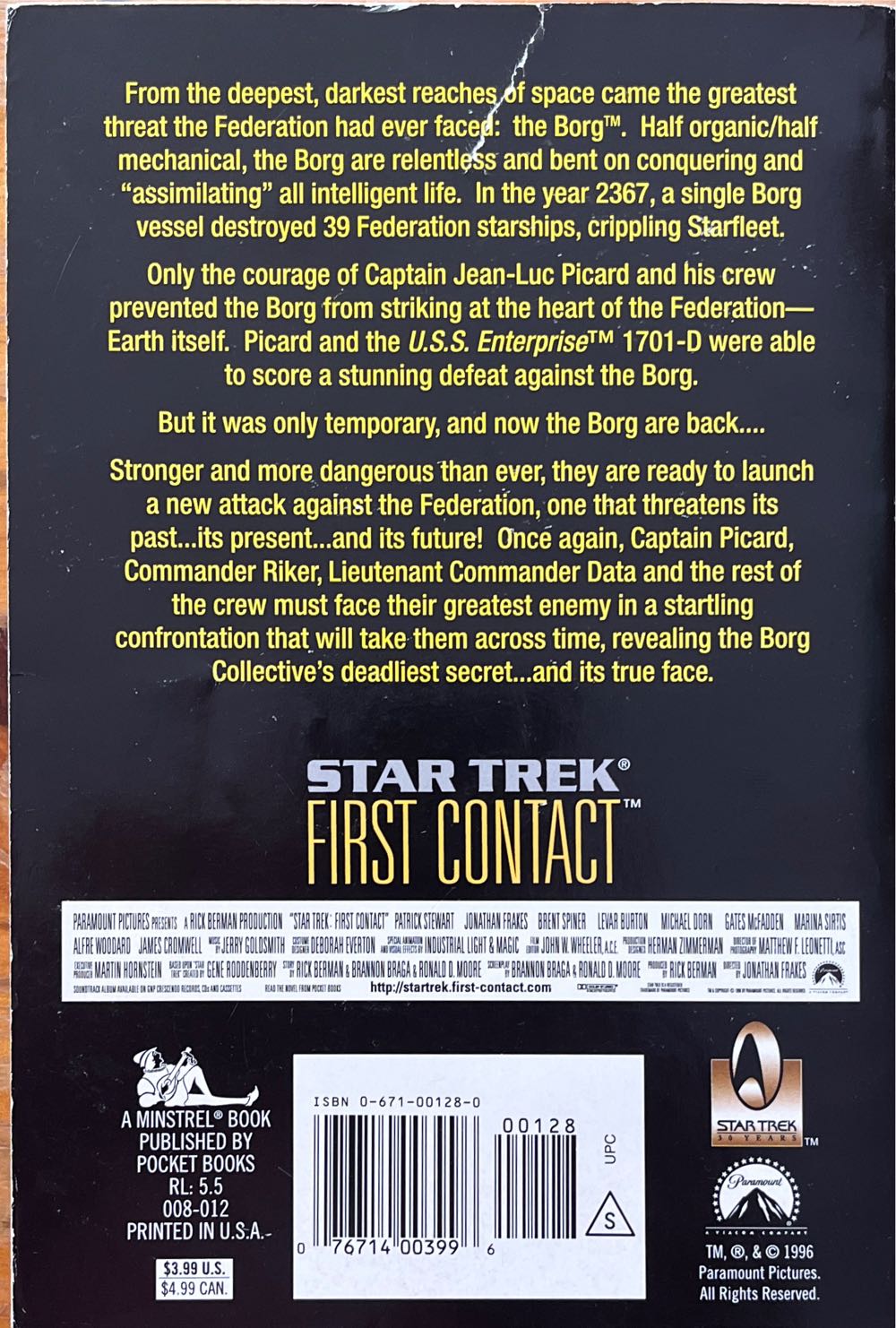 Star Trek: The Next Generation: First Contact - John Vornholt (Aladdin - Kindle) book collectible [Barcode 9780671001285] - Main Image 2