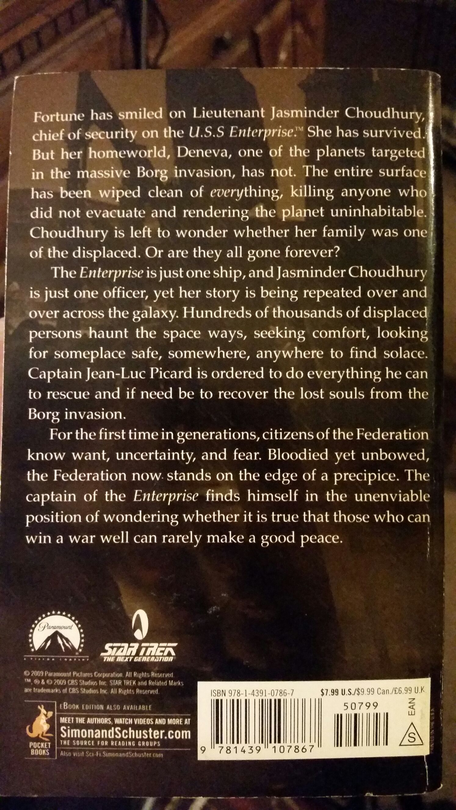 TNG 2: 86: Losing the Peace - William Leisner (Pocket Books - Paperback) book collectible [Barcode 9781439107867] - Main Image 2