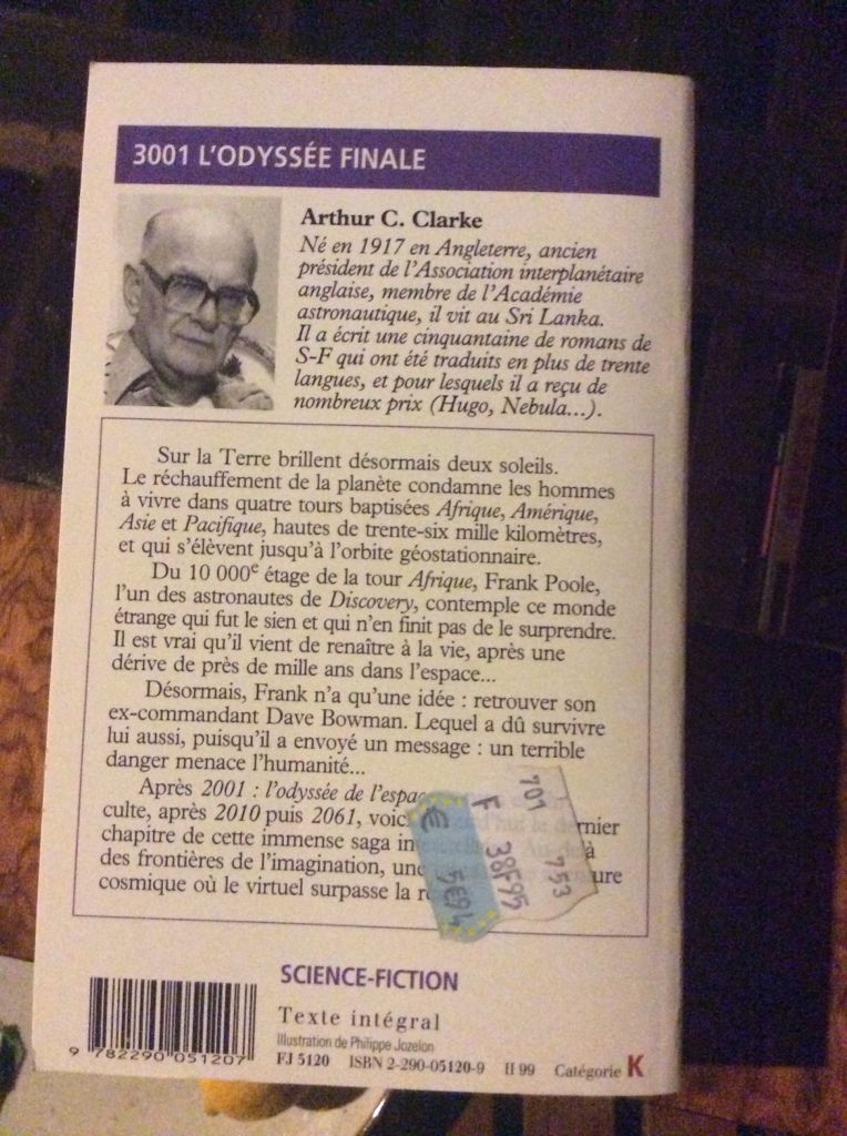 3001 - C. Clarke (J’ai Lu) book collectible [Barcode 9782290051207] - Main Image 2