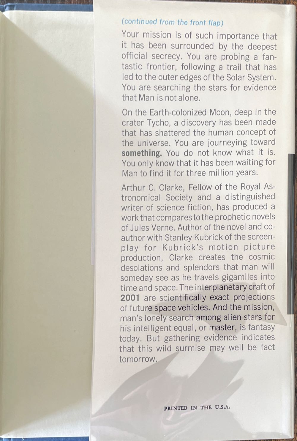 2001: A Space Odyssey - Arthur C. Clarke (New American Library (NAL) - Hardcover) book collectible [Barcode 9781568653068] - Main Image 4