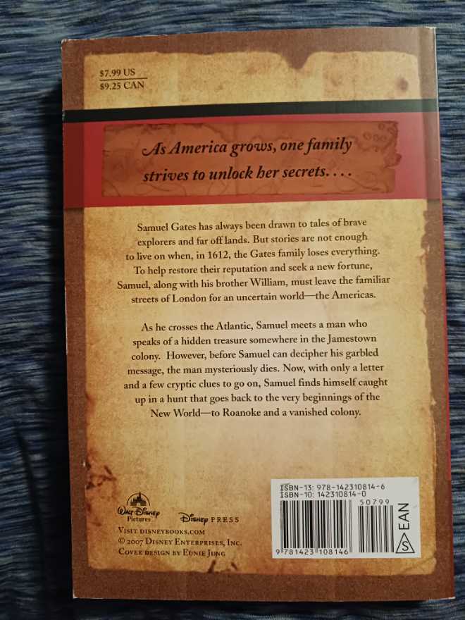 National Treasure: a Gates Family Mystery Changing Tides - Catherine Hapka (Disney Press - Paperback) book collectible [Barcode 9781423108146] - Main Image 2
