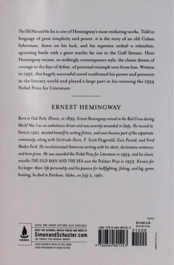 The Old Man and the Sea - Ernest Hemingway (Scribner (July 25, 2002) - eBook) book collectible - Main Image 2