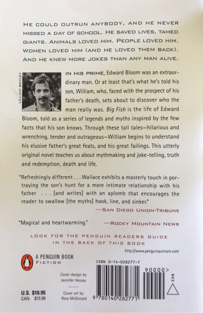 Big Fish: A Novel of Mythic Proportions, by Wallace - Daniel Wallace (Penguin Group Penguin Putnam Inc. - Paperback) book collectible [Barcode 9780140282771] - Main Image 2