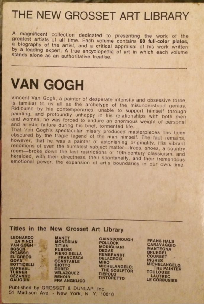 Van Gogh - Pierre Cabanne (Grosett & Dunlap - Paperback) book collectible - Main Image 2