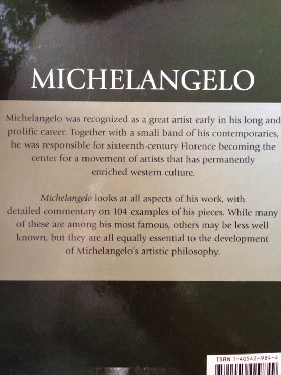 Michelangelo - Bruno Contardi book collectible [Barcode 9781405429849] - Main Image 2