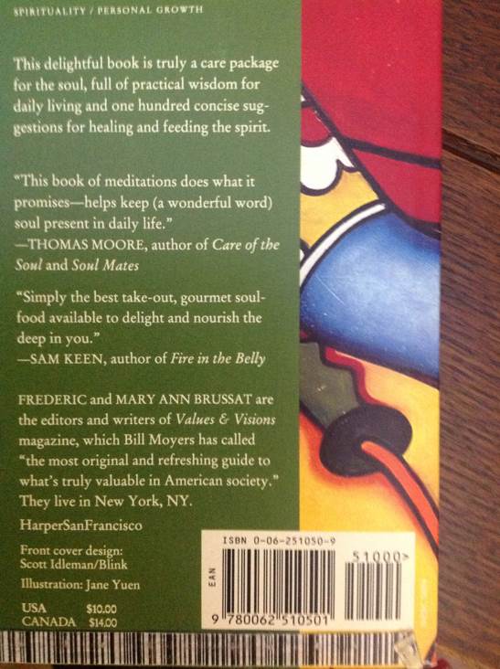 100 Ways To Keep Your Soul Alive Living Deeply and F - Mary Ann And Frederic Brussat (Harper SanFrancisco - Paperback) book collectible [Barcode 9780062510501] - Main Image 2