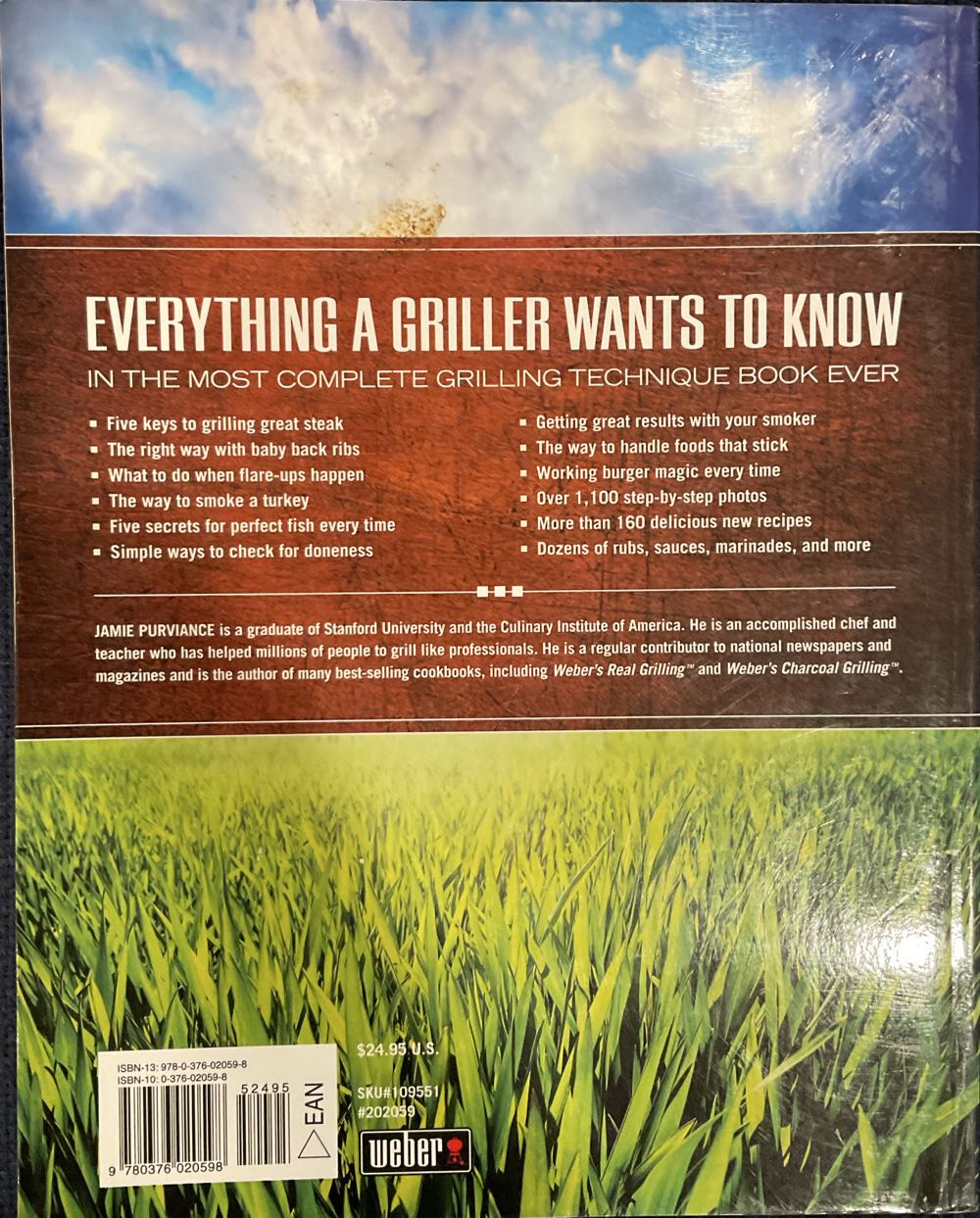Cooking: Webers Way To Grill - Jamie Purviance (Sunset - Paperback) book collectible [Barcode 9780376020598] - Main Image 2