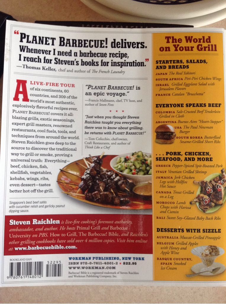 Planet Barbecue: 309 Recipes, 60 Cou - Steven Raichlen (Workman Publishing Company,Inc - Paperback) book collectible [Barcode 9780761148012] - Main Image 2