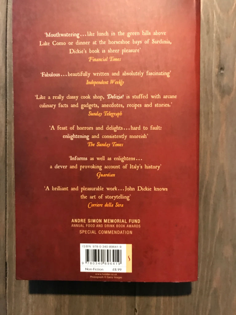 Delizia! - John Dickie (Sceptre - Paperback) book collectible [Barcode 9780340896419] - Main Image 2