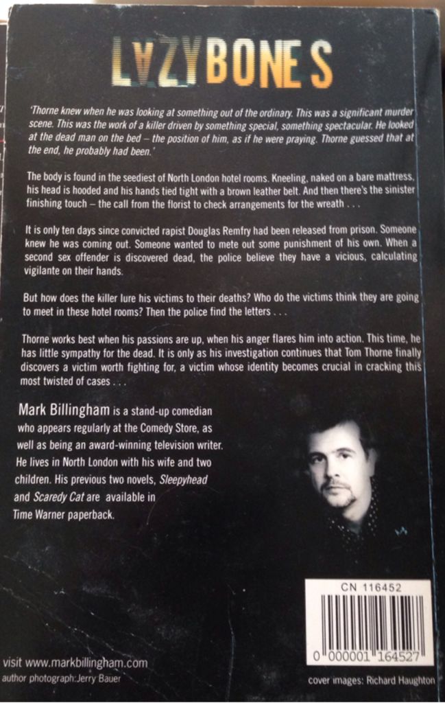 Lazybones - Mark Billingham book collectible - Main Image 2