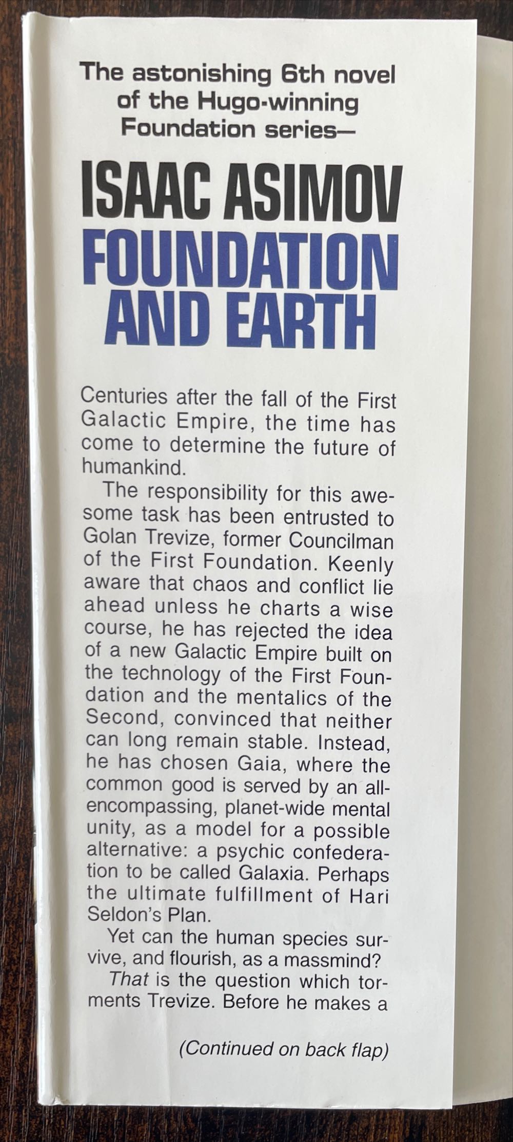 Foundation and Earth (7) - Isaac Asimov (Doubleday - Hardcover) book collectible [Barcode 9780385233125] - Main Image 3