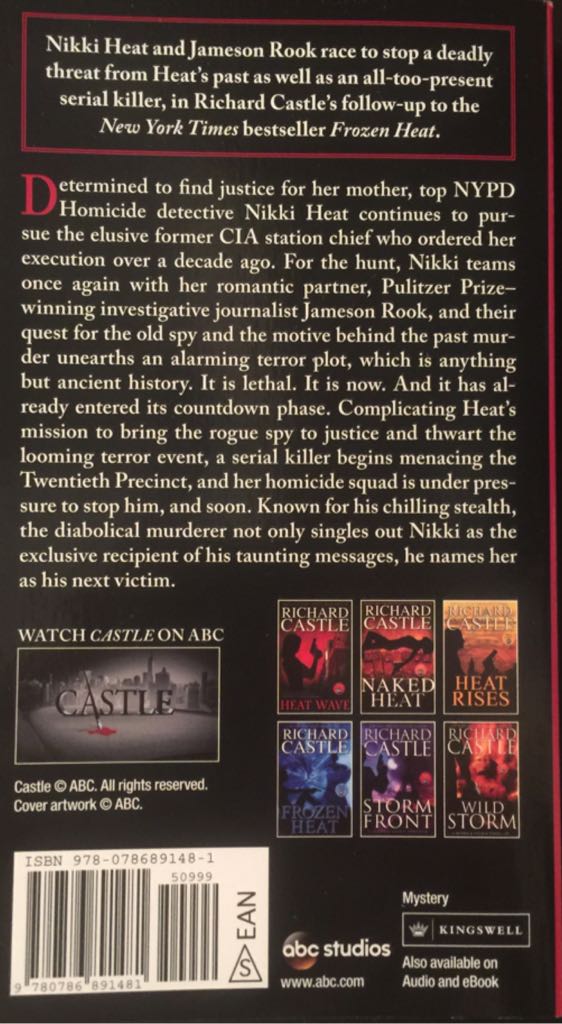 Deadly Heat - Richard Castle (Kingswell - Paperback) book collectible [Barcode 9780786891481] - Main Image 2