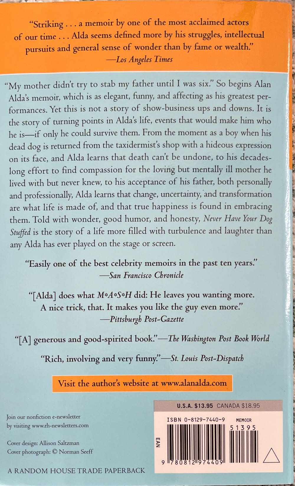 Never Have Your Dog Stuffed - Alan Alda (Random House Inc - Paperback) book collectible [Barcode 9780812974409] - Main Image 2