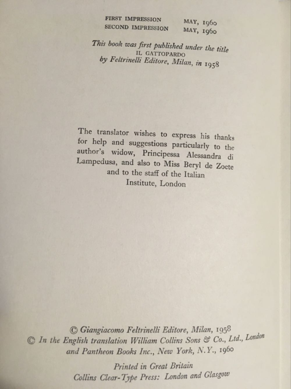The Leopard - Giuseppe Tomasi di Lampedusa (Vintage Classics - Paperback) book collectible [Barcode 9780099512158] - Main Image 3