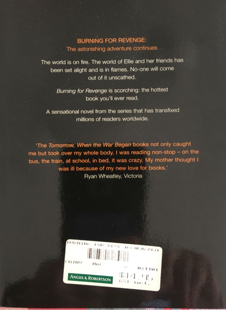 Burning For Revenge - John Marsden (Pan Macmillan Australia - Paperback) book collectible [Barcode 9780330363938] - Main Image 2