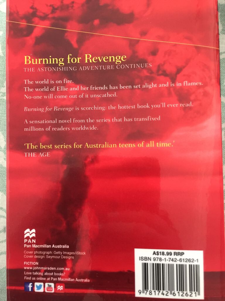 Burning For Revenge - John Marsden (Pan) book collectible [Barcode 9781742612621] - Main Image 2