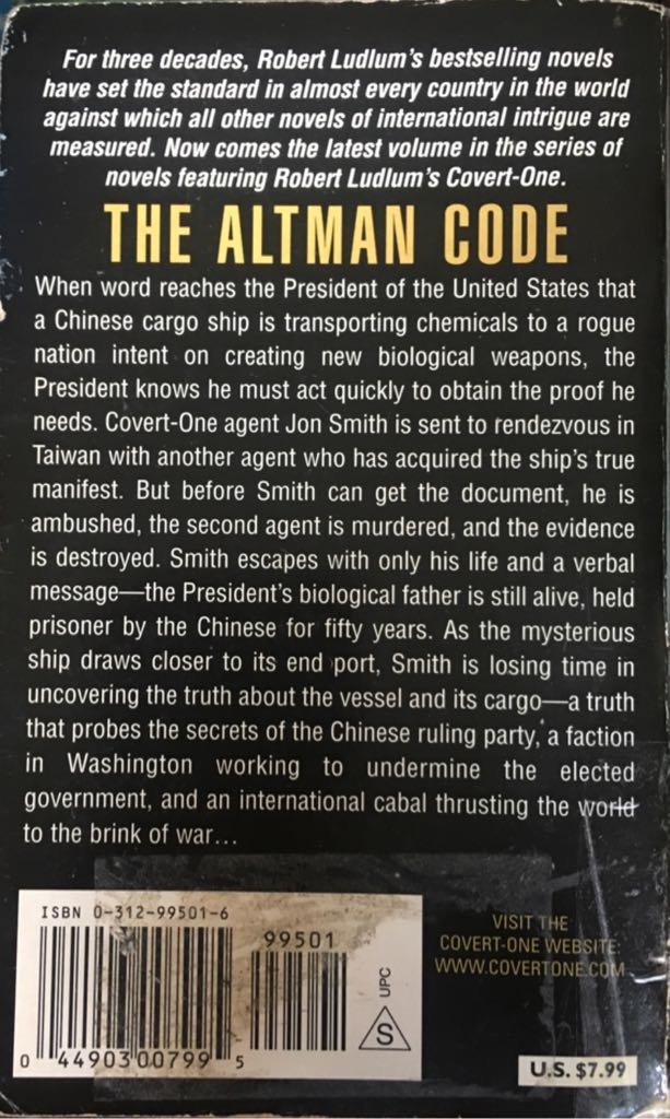The Altman Code - Gayle Lynds (St Martins Press - Paperback) book collectible [Barcode 9780312995010] - Main Image 2