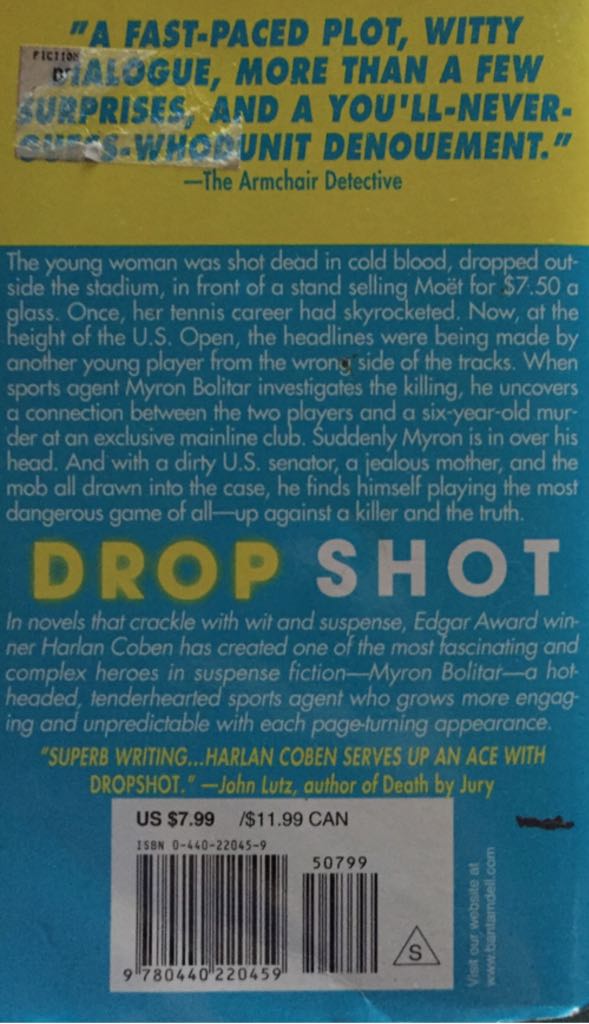 Drop Shot - Harlan Coben (Dell Pub Co - Paperback) book collectible [Barcode 9780440220459] - Main Image 2