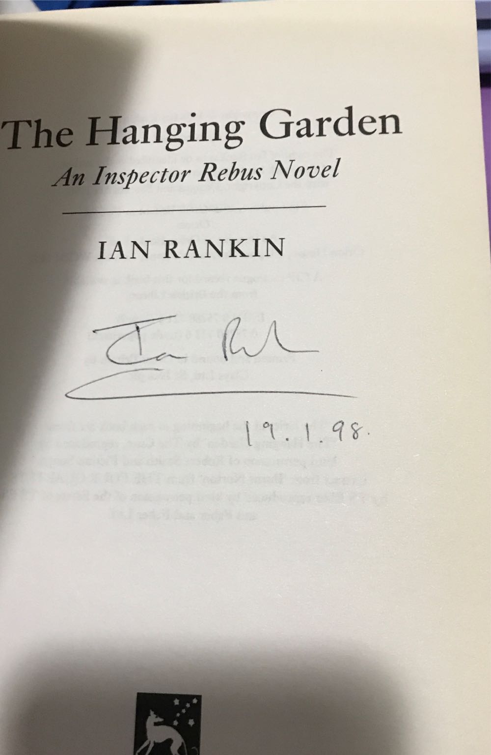 The Hanging Garden - Ian Rankin (Orion - Hardcover) book collectible [Barcode 9780752807218] - Main Image 2
