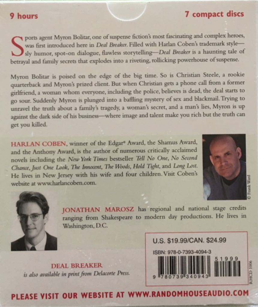 Deal Breaker - Harlan Coben (- Audiobook) book collectible [Barcode 9780739340943] - Main Image 2