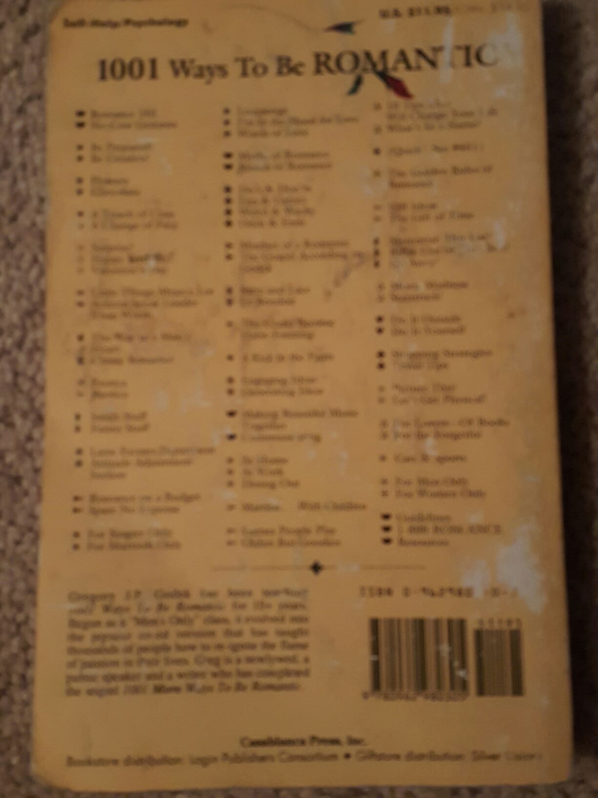 1001 Ways to Be Romantic - Gregory Godek (Casablanca Pr - Paperback) book collectible [Barcode 9780962980305] - Main Image 2