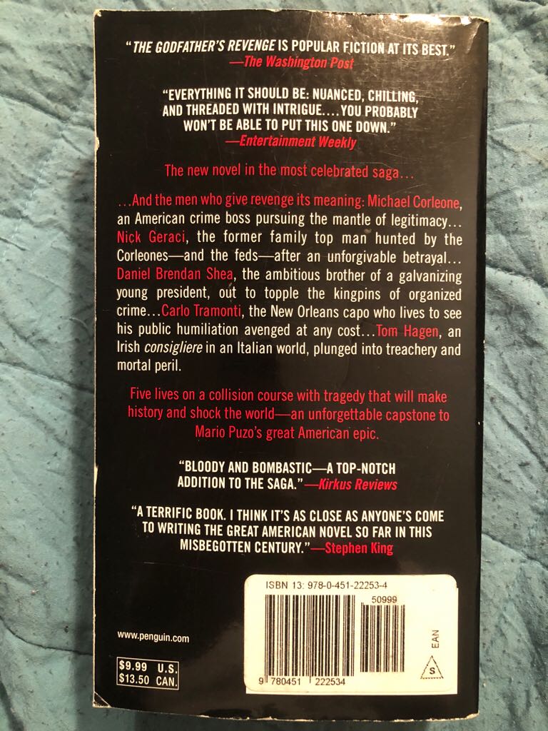 The Godfather’s Revenge - Mark Winegardner (Audiobook) book collectible [Barcode 9780451222534] - Main Image 2
