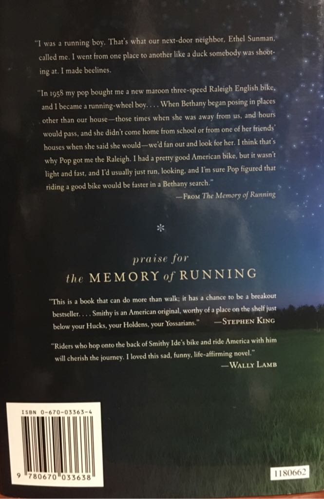 The Memory of Running - Ron McLarty (Penguin/Viking - Hardcover) book collectible [Barcode 9780670033638] - Main Image 2