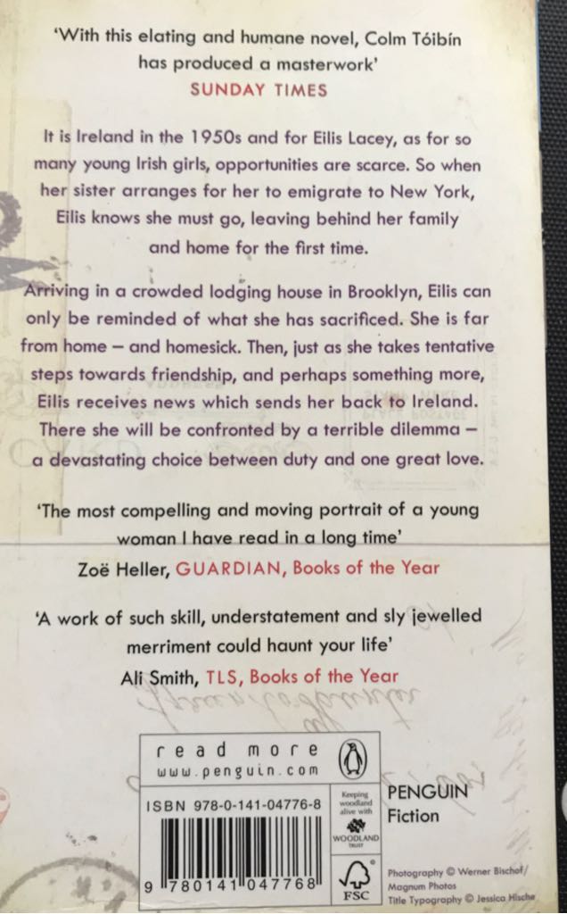 Brooklyn - Colm Tóibín (Penguin Books Limited) book collectible [Barcode 9780141047768] - Main Image 2