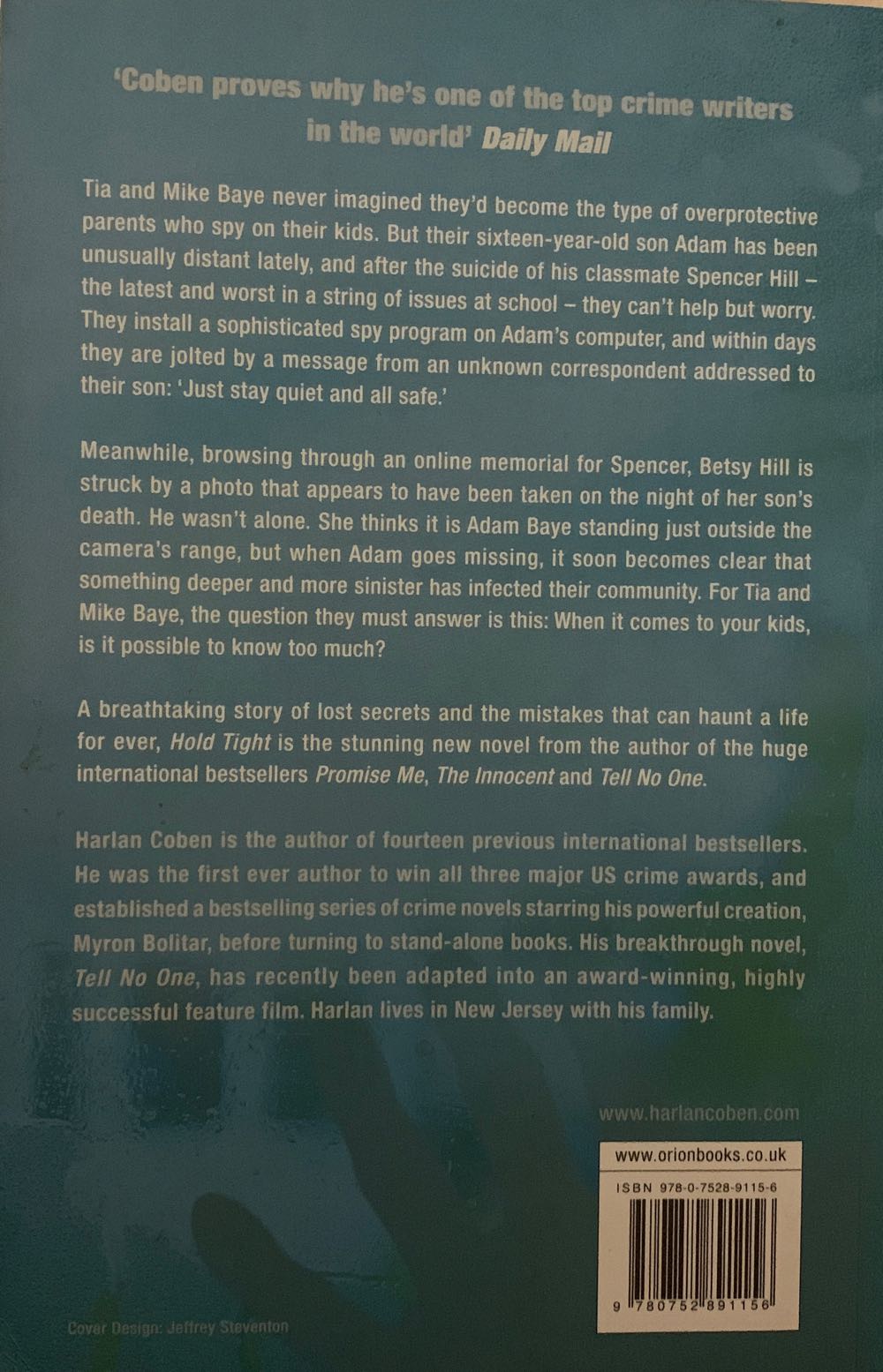 Hold Tight - Harlan Coben (Orion Publishing Group - Paperback) book collectible [Barcode 9780752891156] - Main Image 2