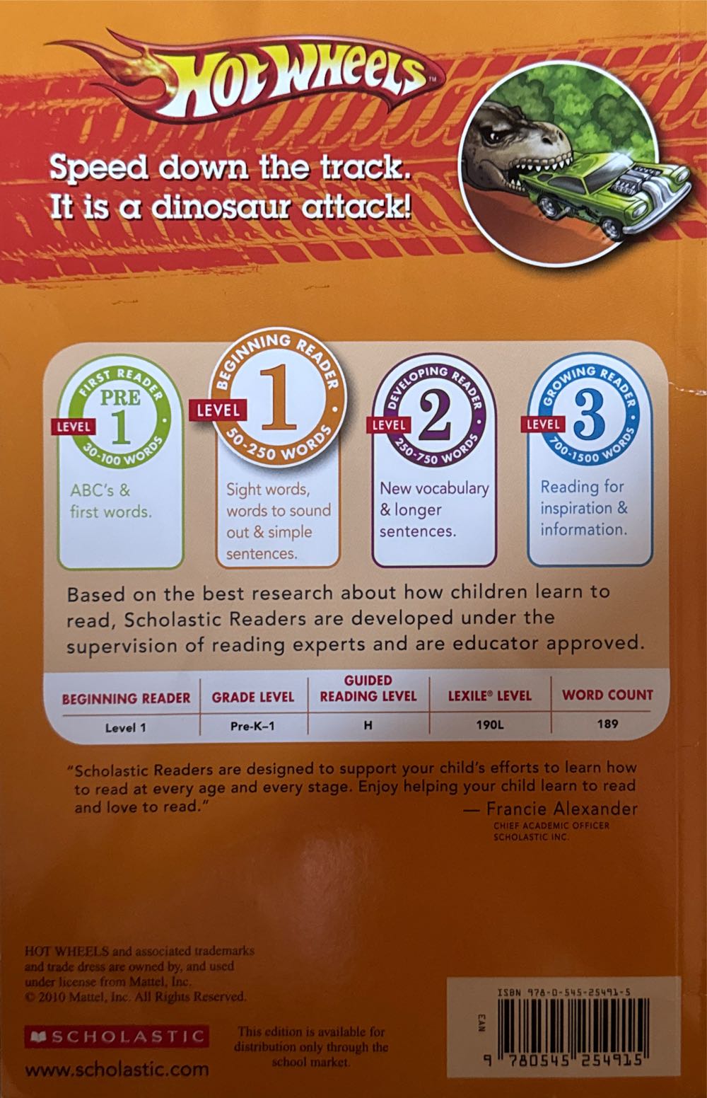 Hot Wheels Dino Racing - Ace Landers (Scholastic - Paperback) book collectible [Barcode 9780545254915] - Main Image 2