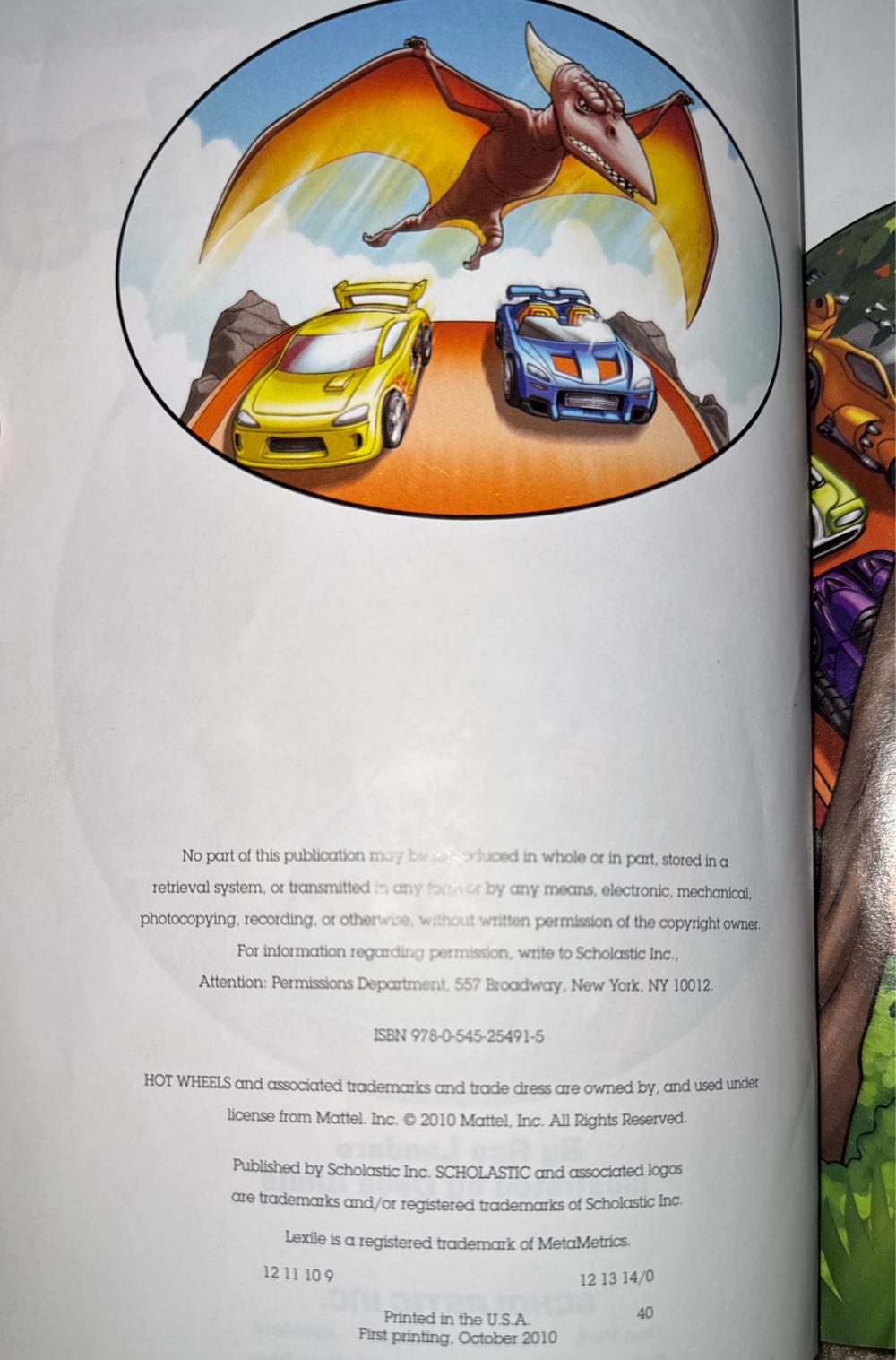 Hot Wheels Dino Racing - Ace Landers (Scholastic - Paperback) book collectible [Barcode 9780545254915] - Main Image 4