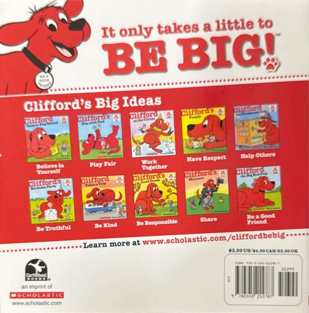 Clifford The Big Red Dog - Norman Bridwell (Cartwheel - Paperback) book collectible [Barcode 9780545215787] - Main Image 2